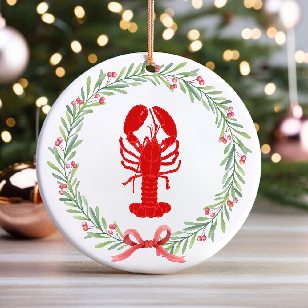 Lobster Ornament 4 Shapes Gift For Lobster Lover Seaside Souvenir Holiday Tree