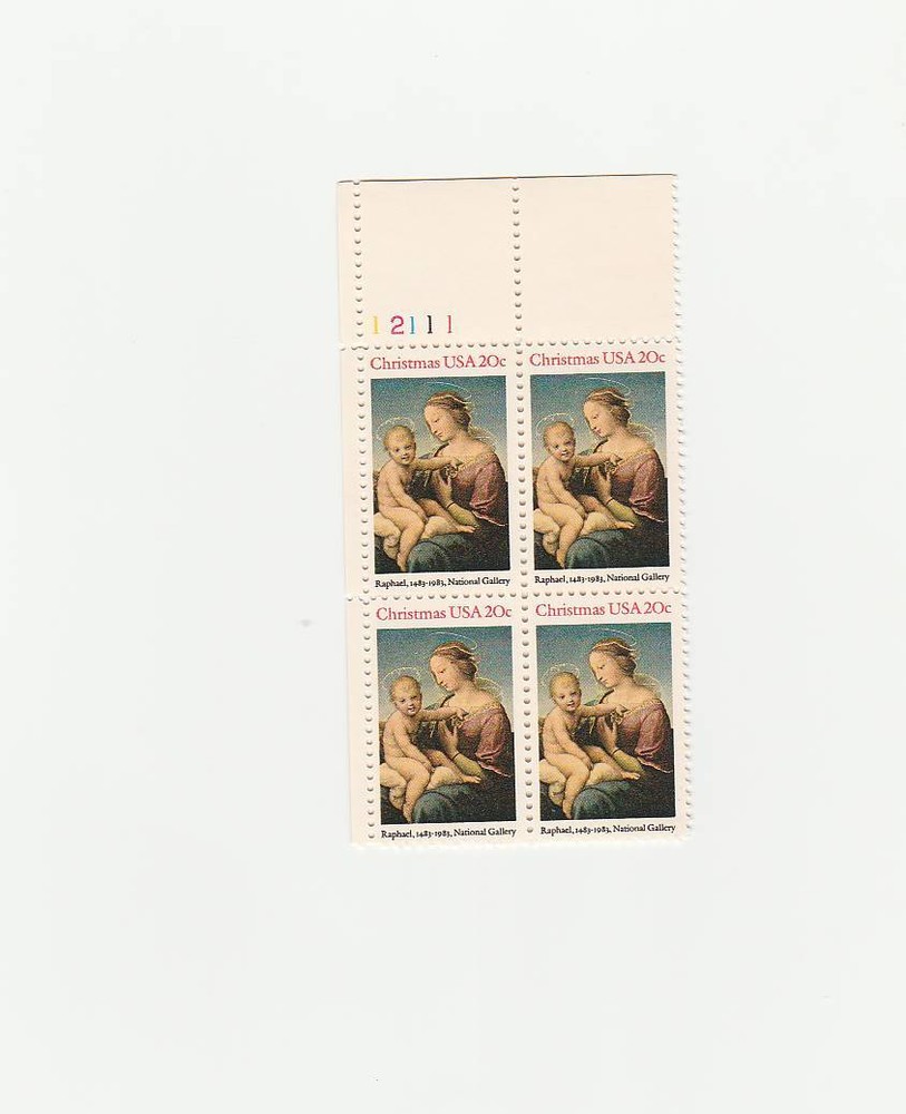 Scott 2063 US Christmas Plate Block MNH OG Free Shipping