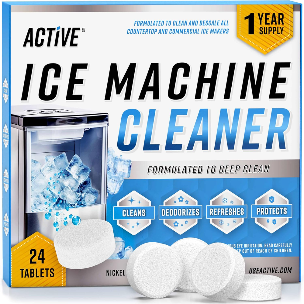 24 Ice Machine Cleaner Tablets - Safe Descaler for Nugget Ice Makers