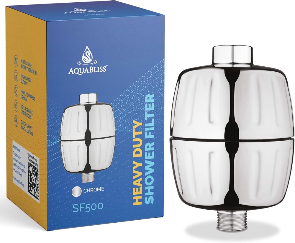 AquaBliss HEAVY DUTY Shower Filter – Latest Superior Advanced 30x Chrome