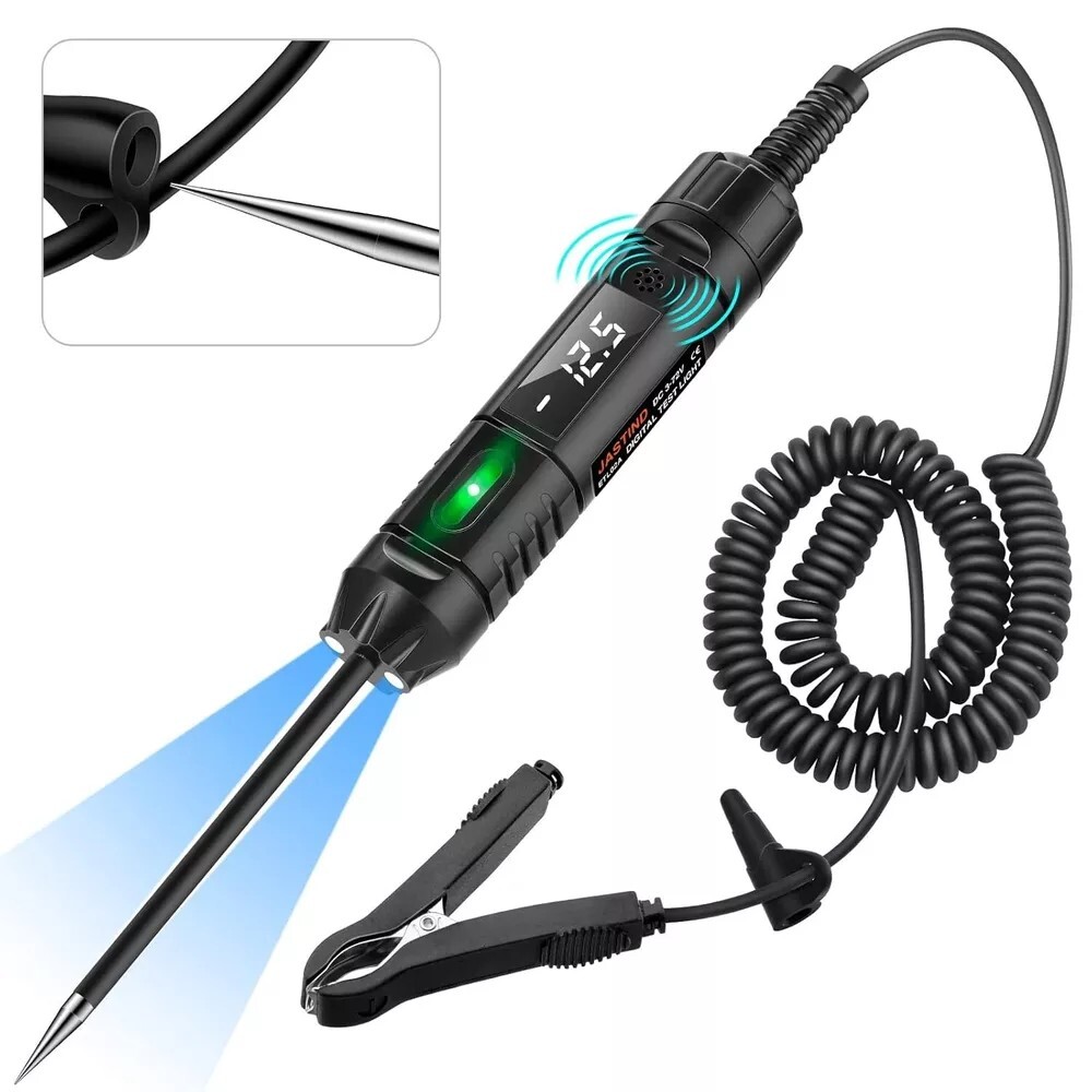 Heavy Duty 3-72V Digital LED Automotive Test Light, Circuit Tester with Polarity