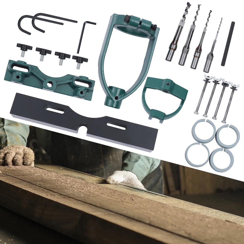 Mortise Tenon Drill Locator Set for Woodworking Bench Fitting