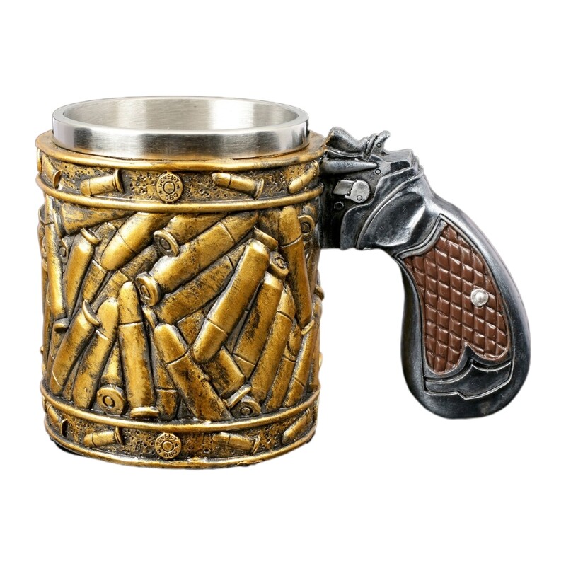 High-quality Western Revolver Gun With Beer Mug for Collecting