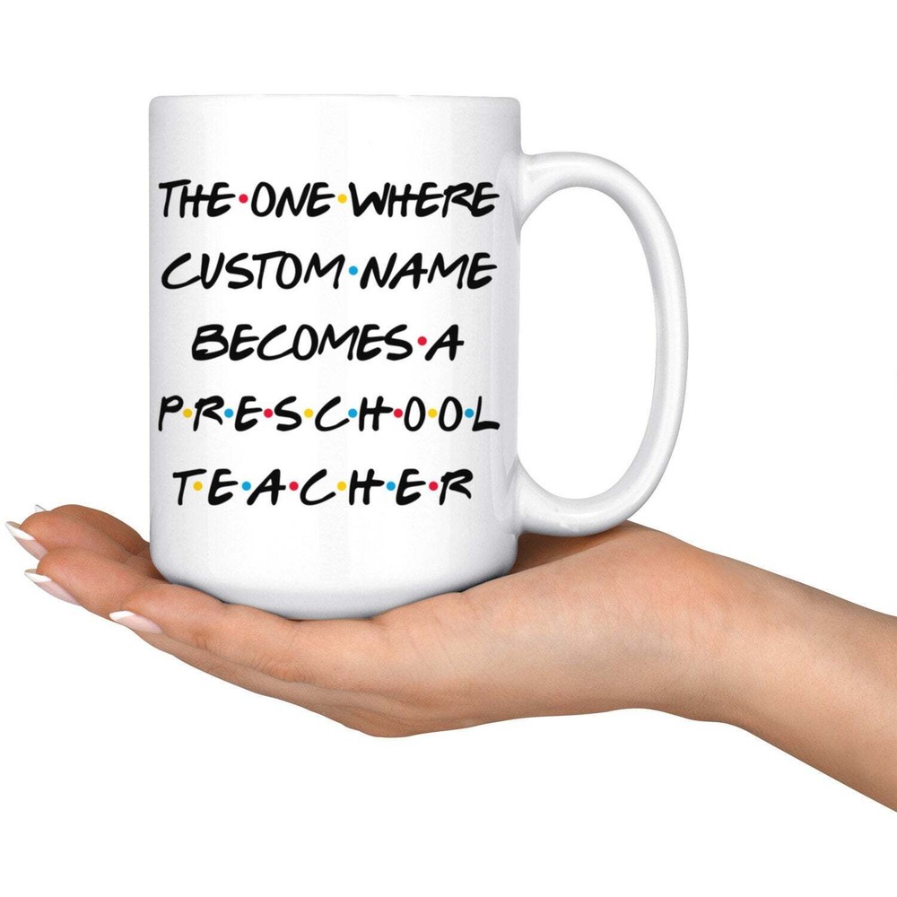 Personalized Preschool Teacher Graduation Mug Pre School Teacher Promotion