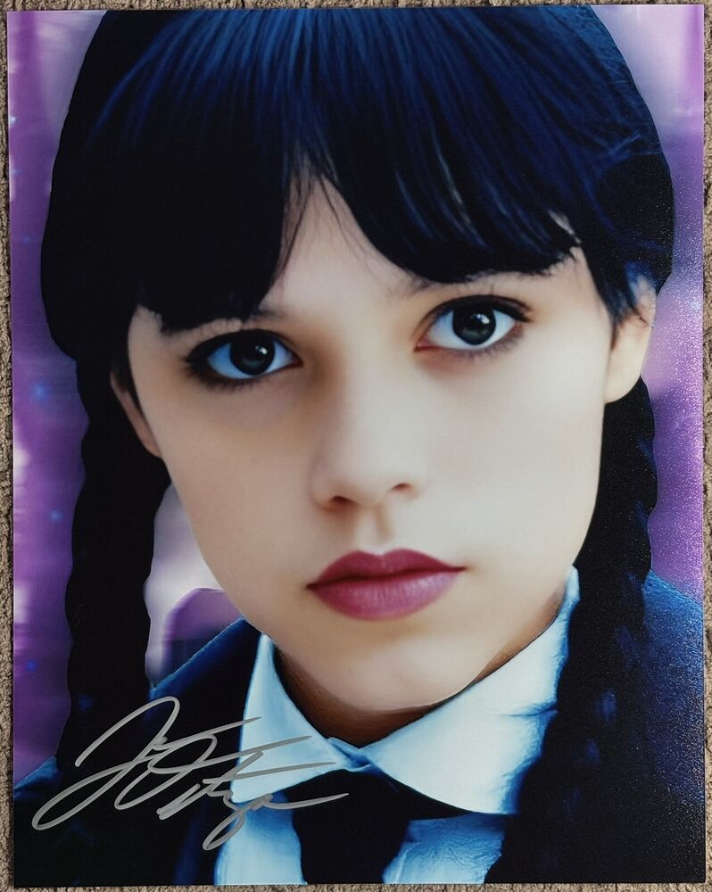 Jenna Ortega Signed Photo, 8x10 with COA, Wednesday Adams, Beetlejuice, Scream