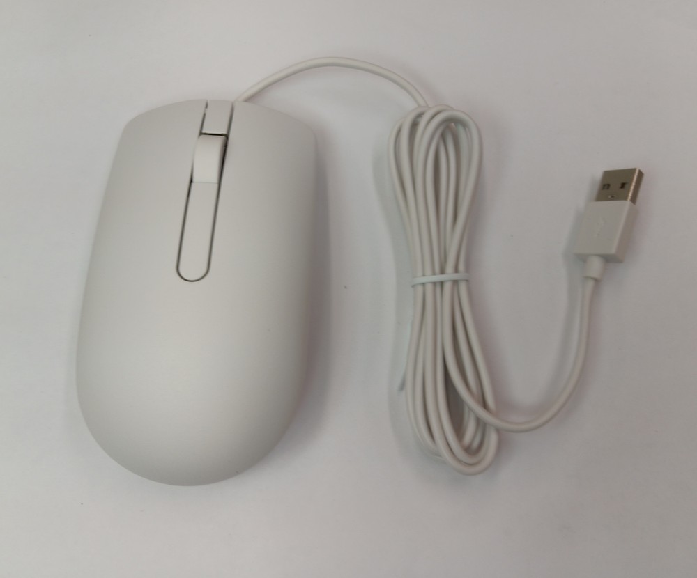 Dell MS116-WH Optical Wired 3-Button USB Mouse 275-BBCF
