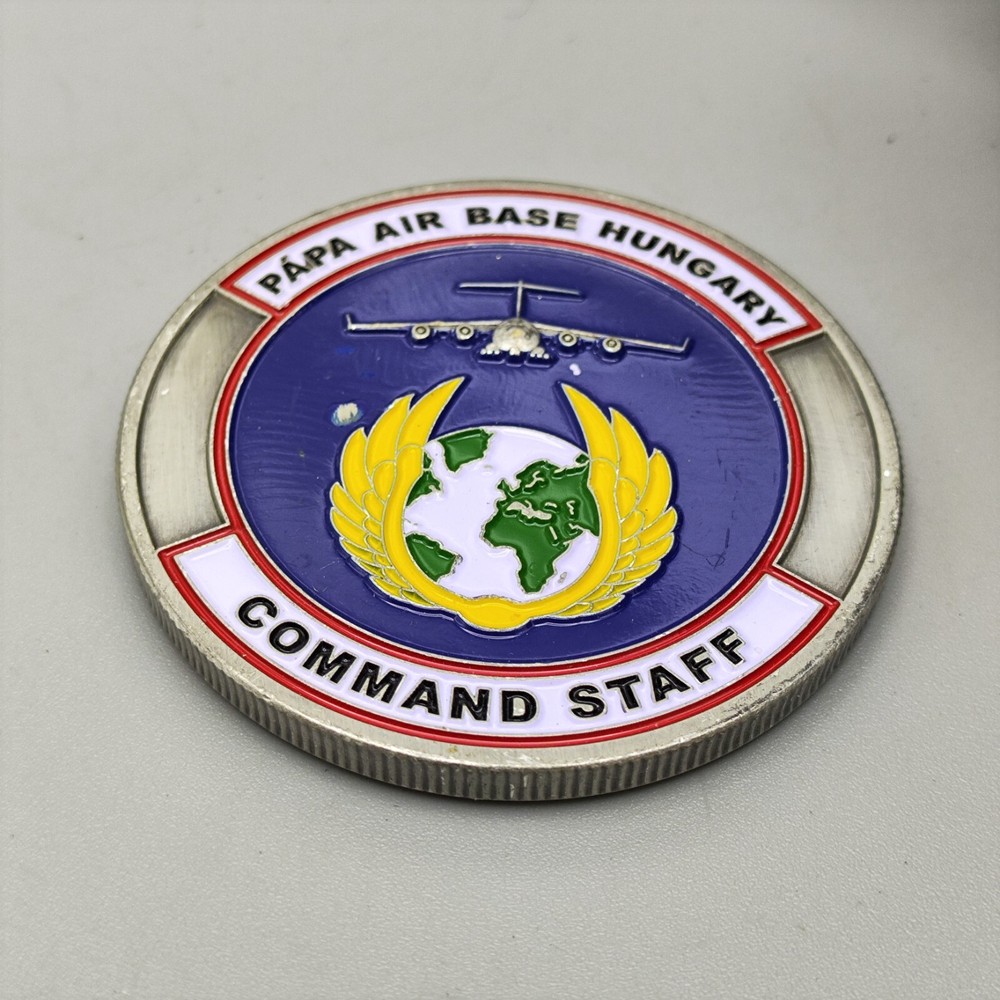 EU Papa Air Base Hungary Command Staff Challenge Coin
