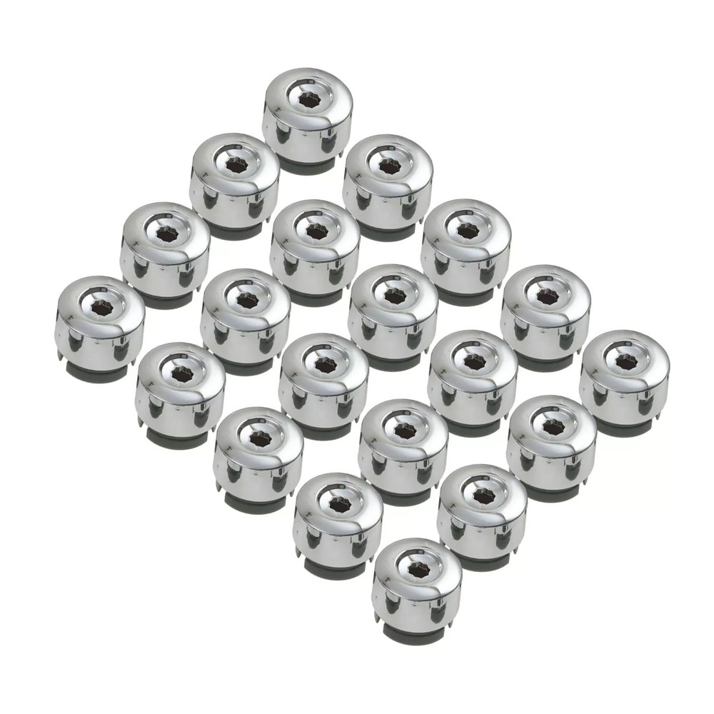 Chrome Wheel Lug Bolt Nut Caps Cover 20Pcs for VW 2004 2005-2015 Touareg