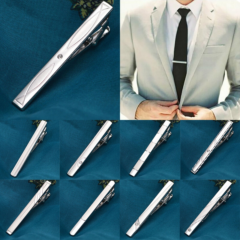 Bar Clasp Necktie Jewelry Accessories Tie Clip Silver Men Jewelry Accessories