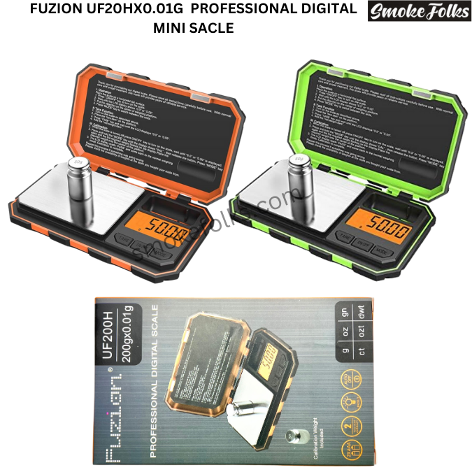 Fuzion Digital Pocket Scale, 200g x 0.01g, 6 Units Conversion Mini with LCD Tare