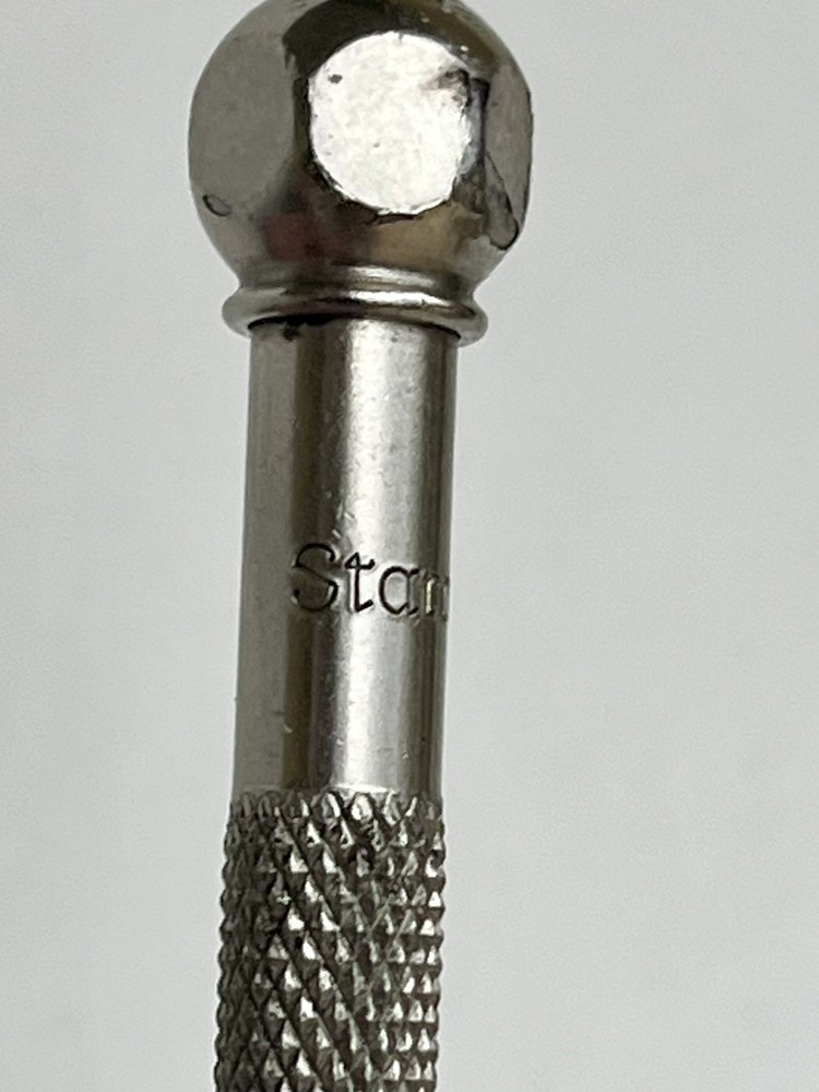 Vtg Starrett 70AX Pocket Scriber Knurled Steel Handle Replaceable Carbide Tip 4”