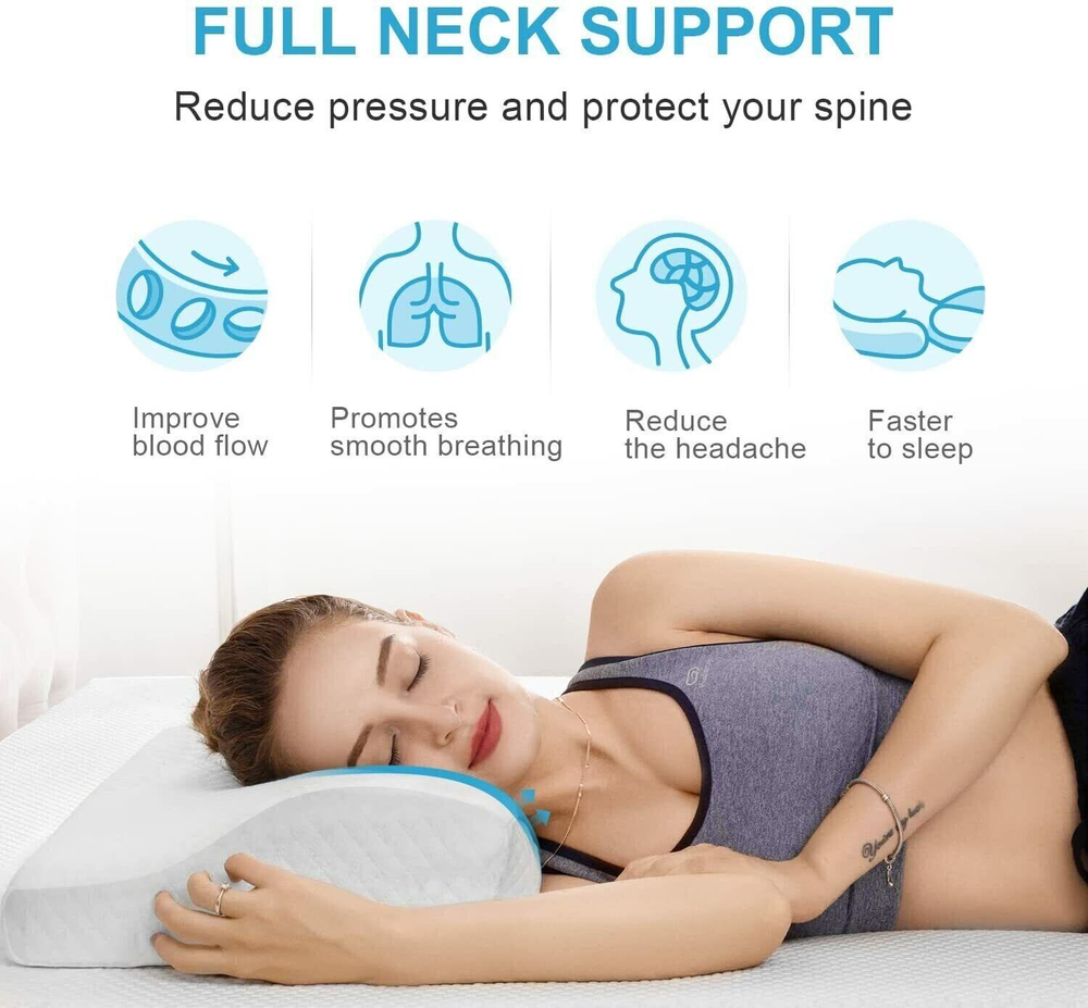 Ergonomic Neck Pillow Cervical Pain Relief Pillows Orthopedic Pillows Neck Pain