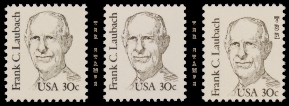 Frank Laubach 1864 1864a 1864b Great Americans 30c Variety Set 3 MNH - Buy Now-image