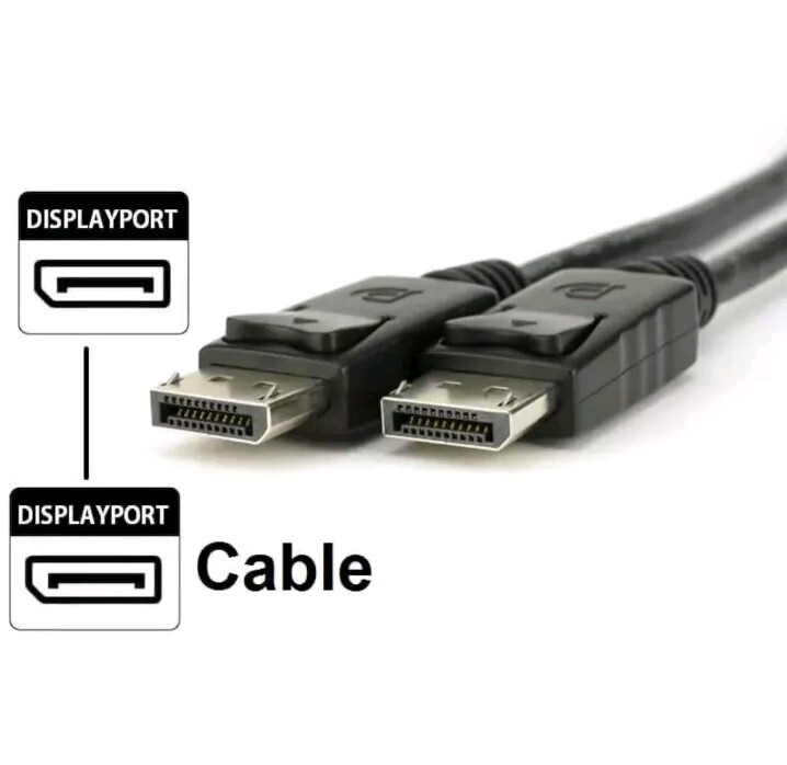Displayport to Display Port Cable DP Male to Male Cord 4K HD w/ Latches 5ft