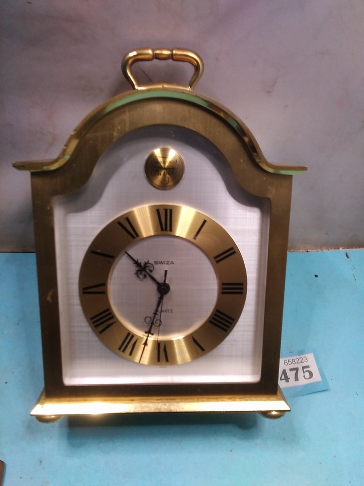 Swiza Brass Mantle Clock