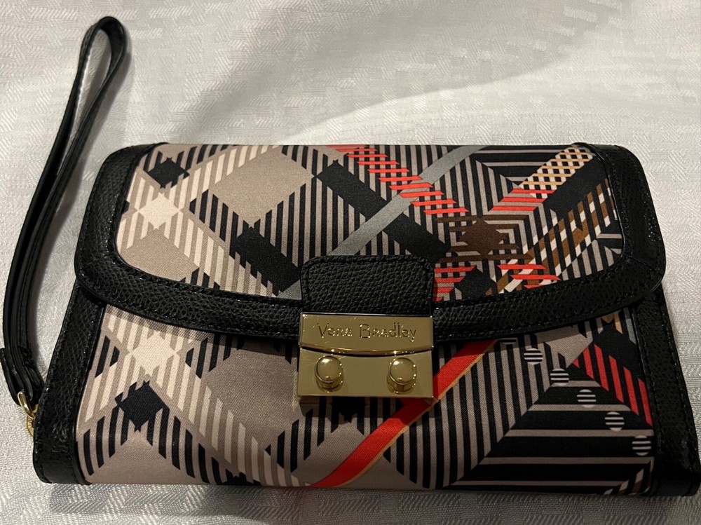 Vera Bradley Sofia Plaid Ultimate Wristlet Wallet Brand New