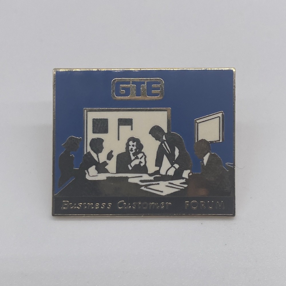 GTE Data Services Business Customer Forum Enamel Lapel Pin-image
