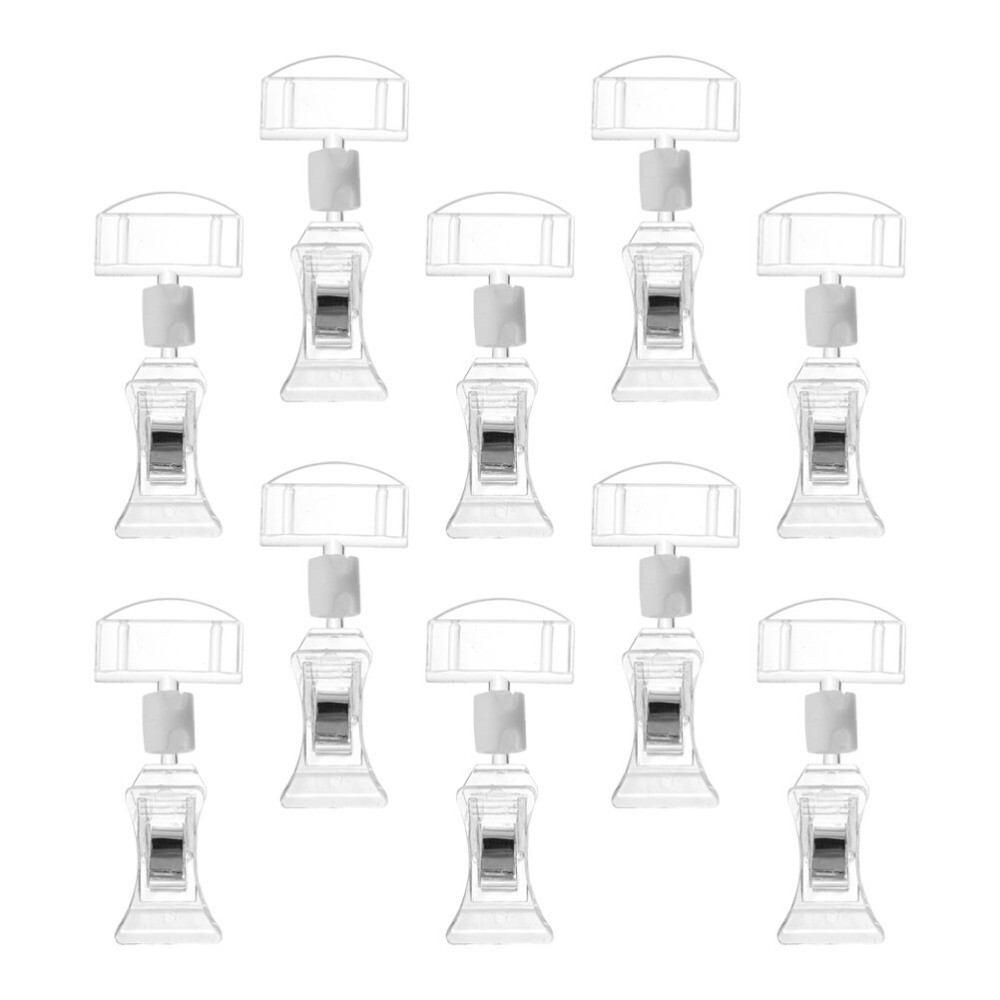 10PCS Stand Display Merchandise Sign Display Clip Holder Rotatable-on Holder