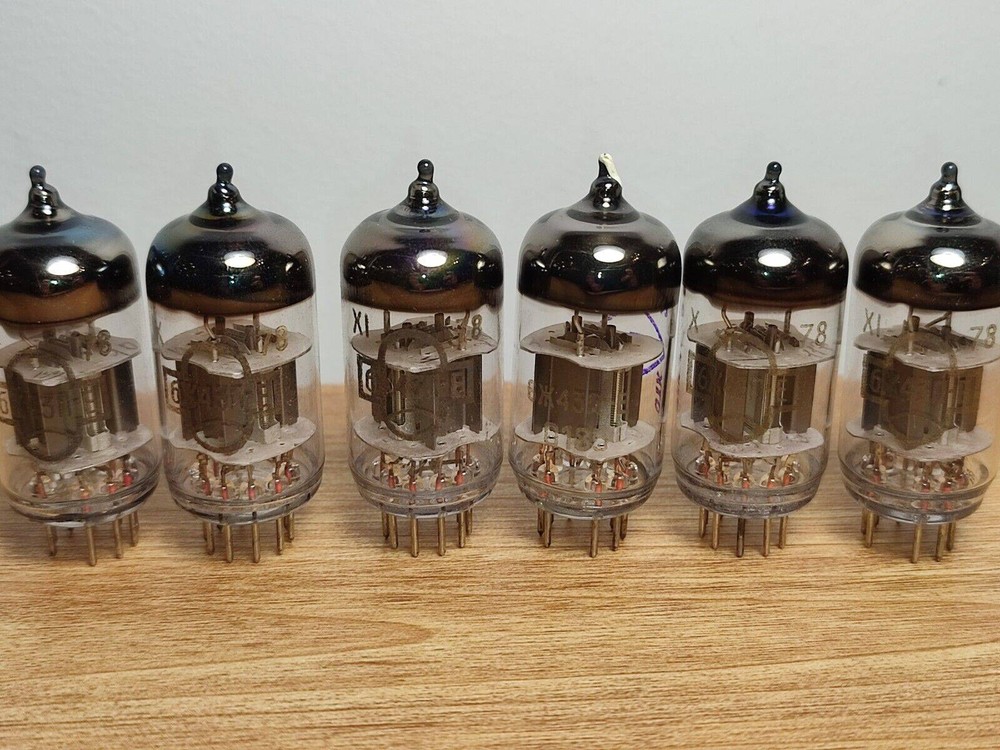 6Pcs 6J43P-E HF pentode tube (with two separate anodes). Gold grid! NOS