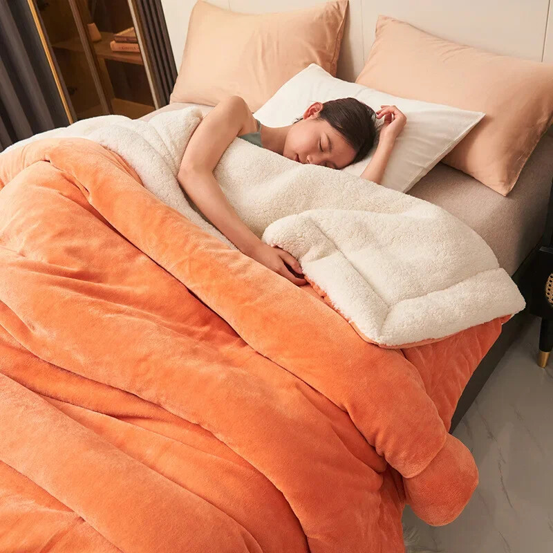 Keep Warm Bed Blankets Double Sided Queen Duvet Cover Camping Double Bedspread