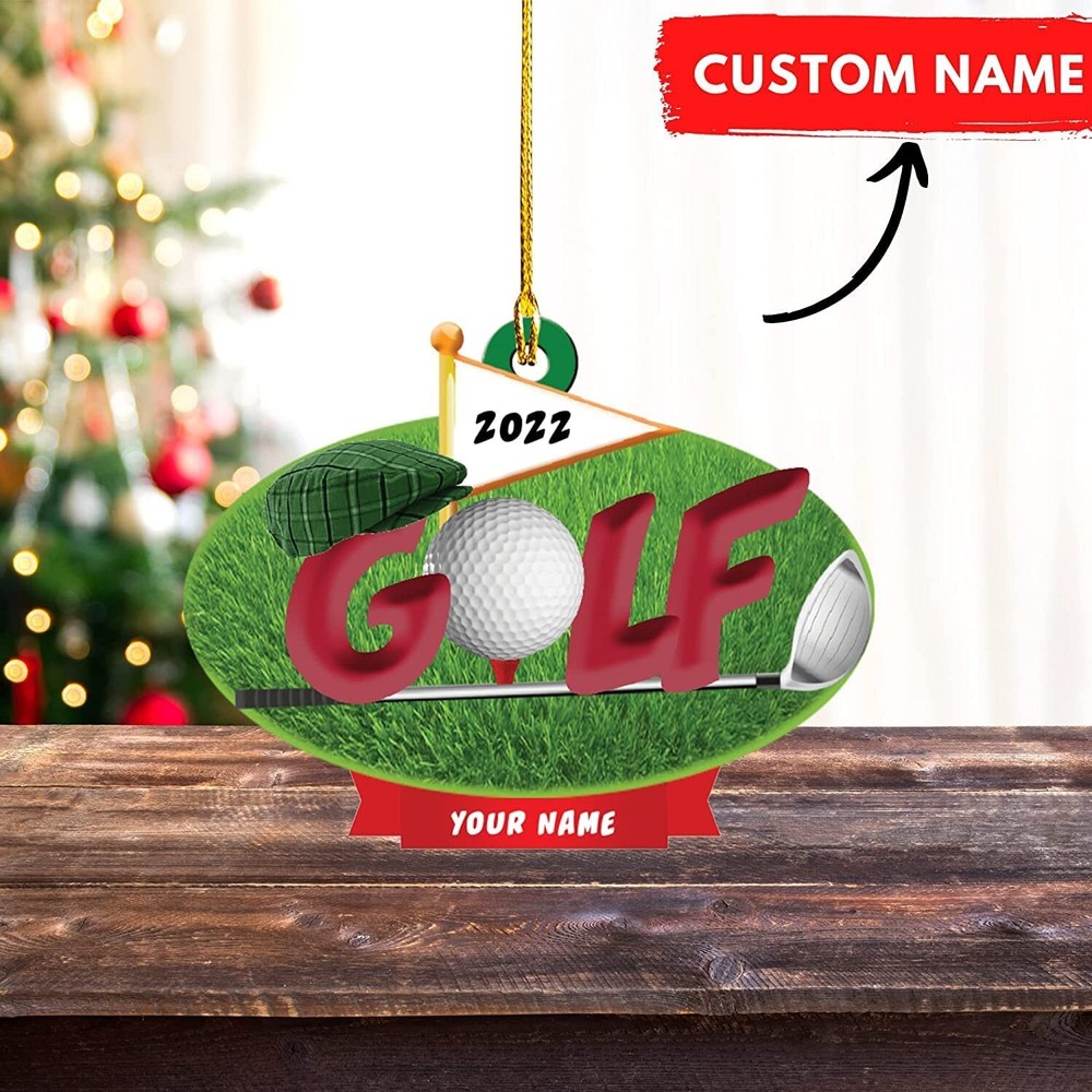 Custom Golf Cart Christmas Ornament – Personalized Gift for Golfers-image