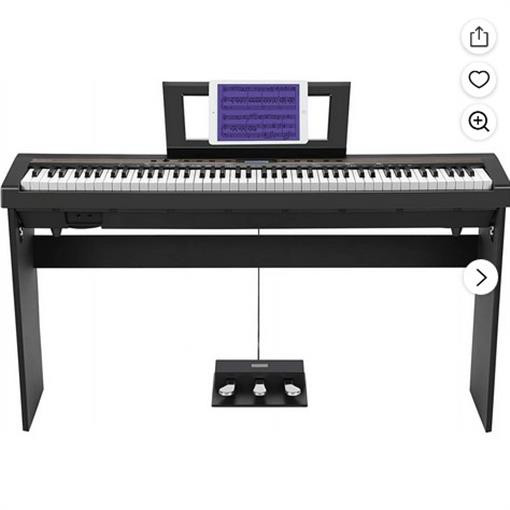 STARFAVOR SP-150W DIGITAL PIANO 88 WEIGHTED KEY KEYBOARD PIANO W STAND/PEDALS