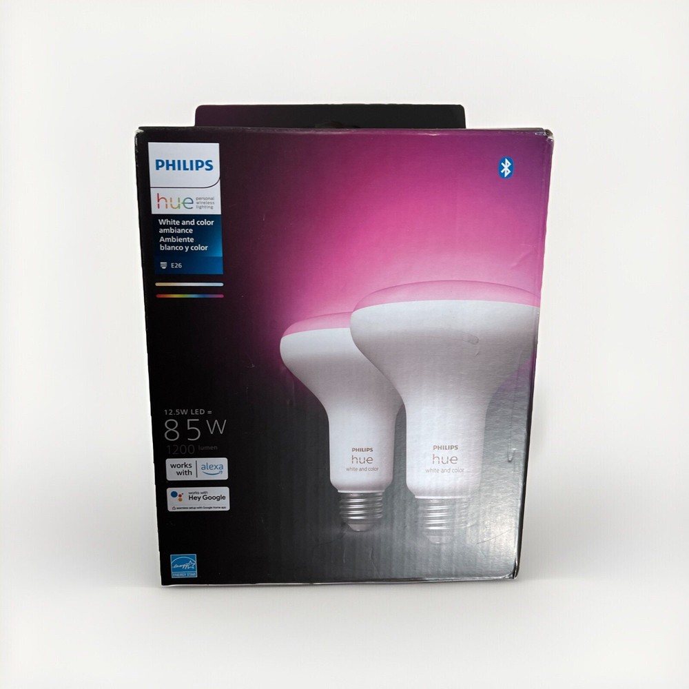 Smart LED Color Changing Light Bulb With Bluetooth Philips 85-Watts
