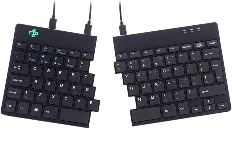 R-Go Split Break ergonomic keyboard QWERTYUS RGOSBUSWLBL