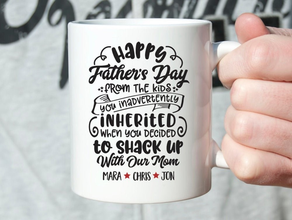 Fathers Day Gift For Stepdad From Kids Funny Stepfather Coffee Mug 2161