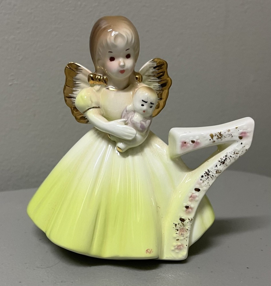 Josef Originals 7th Birthday Girl Angel Porcelain Figurine  With GoldenSticker