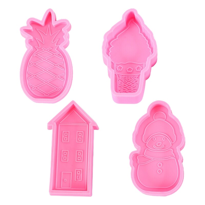 DIY Cartoon Keychain Epoxy Resin Mold Jewelry Pendant Decorations Silicone Mould
