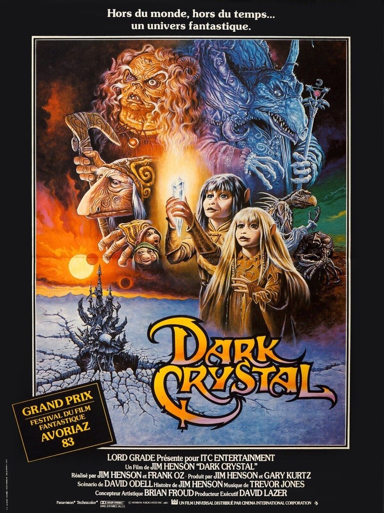 DARK CRYSTAL, JIM HENSON - REPRO AFFICHE CINÉMA VINTAGE & SUR TOILE