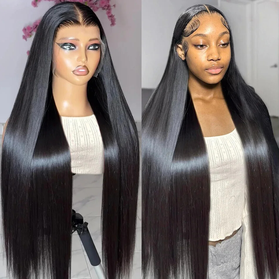 250 Density 13x6 HD Transparent Lace Frontal Brazilian Human Hair Bone Straight