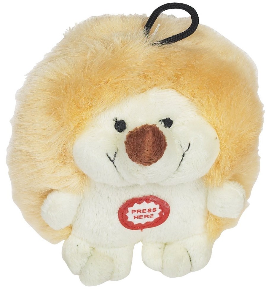 Plush Interactive Dog Toys - Chattering Hedgehog - 4.5 in All Breed Sizes