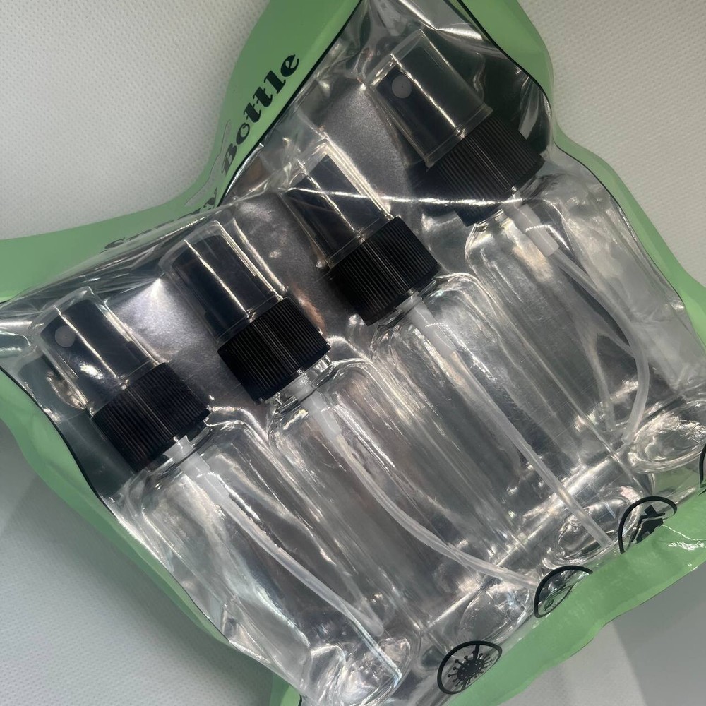 4pcs Fine Mist Spray Bottles 50ml Refillable Travel Cosmetic Makeup  