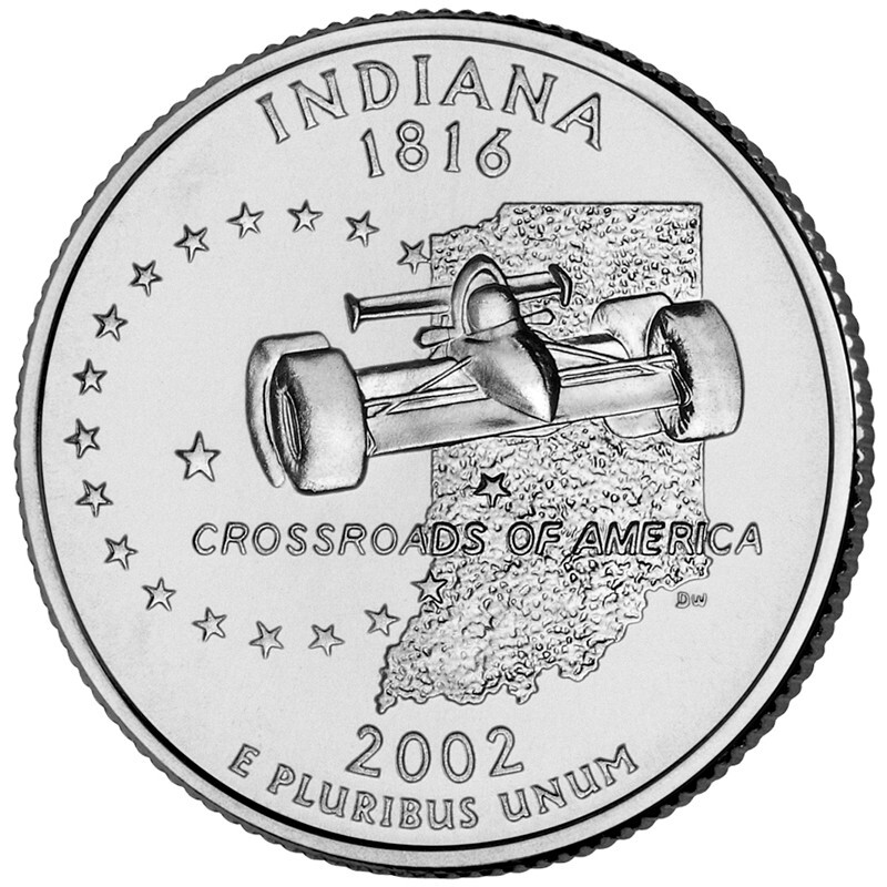 2002-D - Indiana - U.S. State Quarter- UNC from US Mint