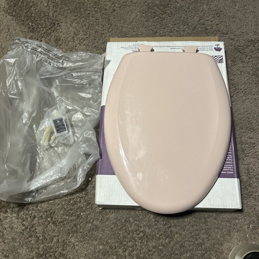 Bemis 1200SLOWT 063 Toilet Seat will Slow Close, Elongated, Venetian Pink