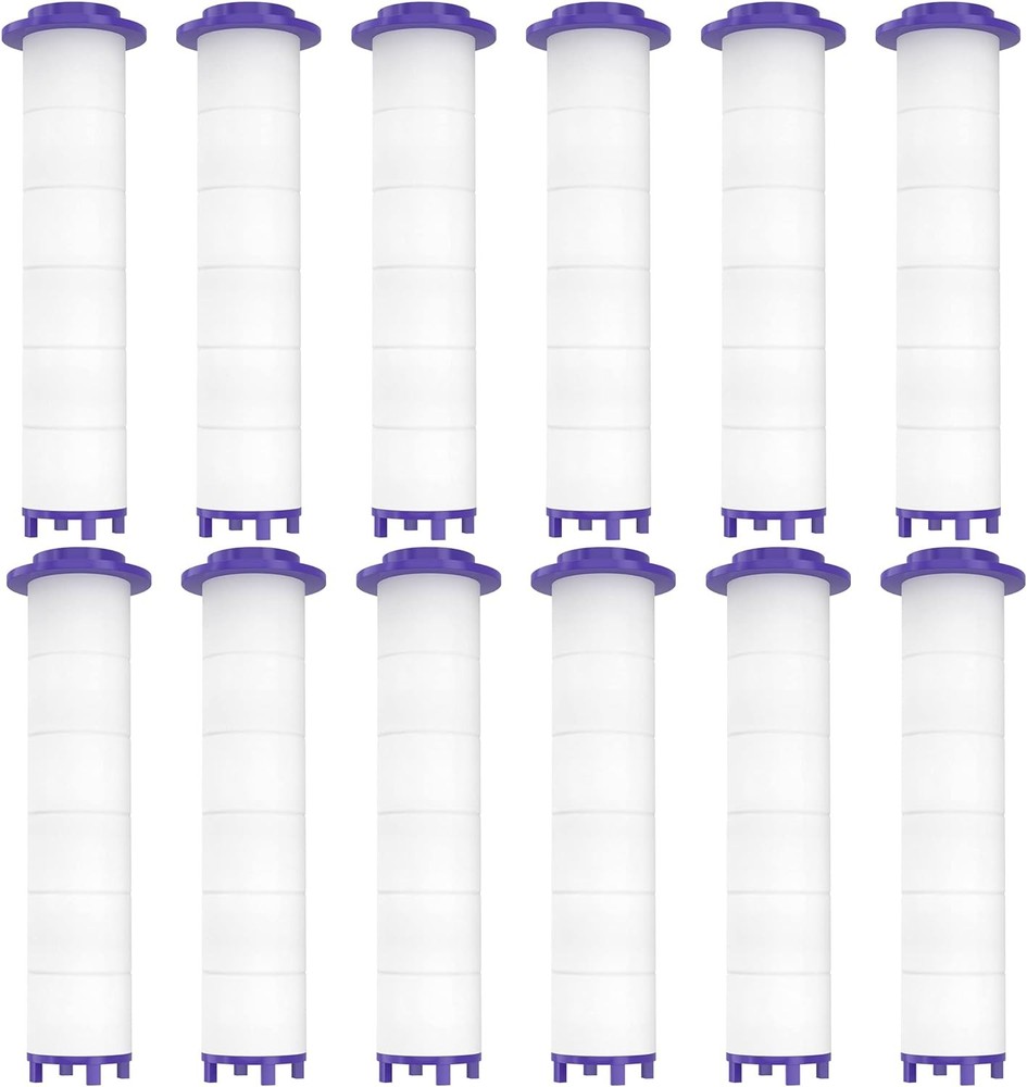 12-Pack High-Pressure Hydro Jet Shower Head Filters 0.9x3.7 Inch