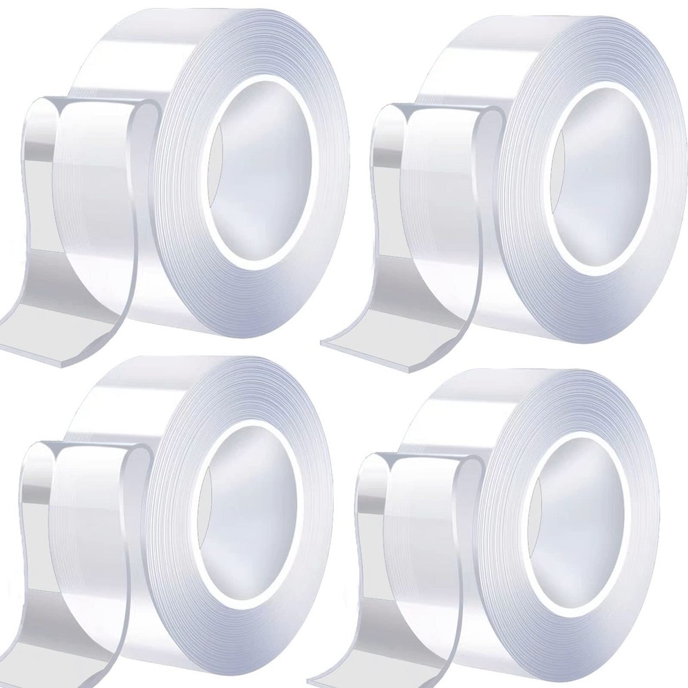 Double Sided Tape Heavy Duty 4 Packs Mounting Tape Waterproof Adhesive Strips...