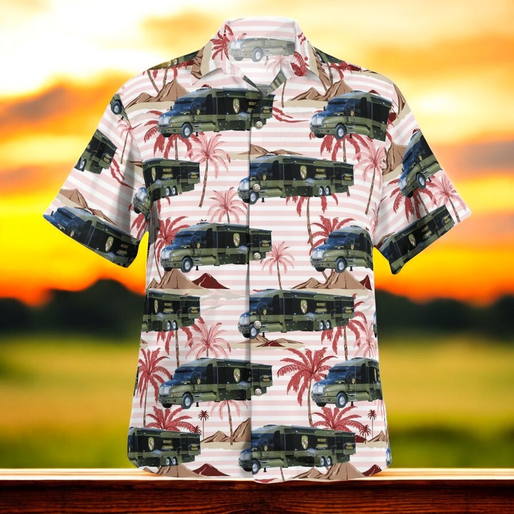 Maryland State Police Mobile Command Post Aloha Shirt Design