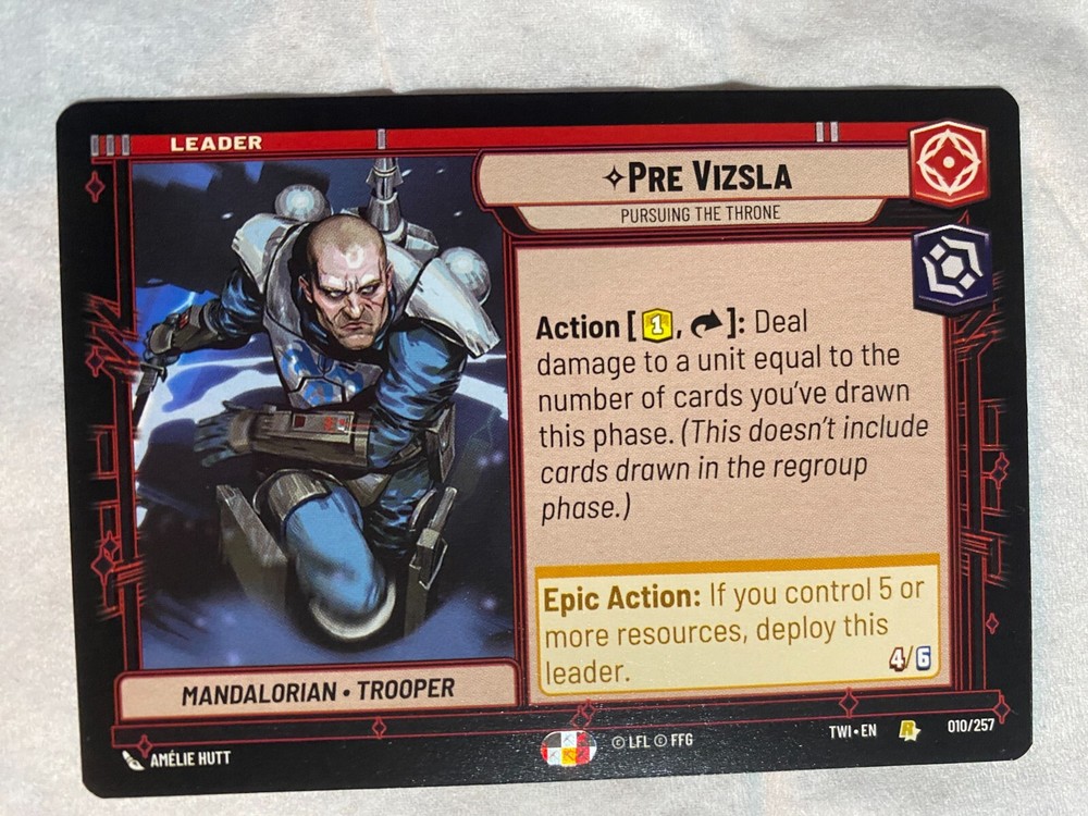STAR WARS UNLIMITED TCG ToR PRE VIZSLA Rare Card NM