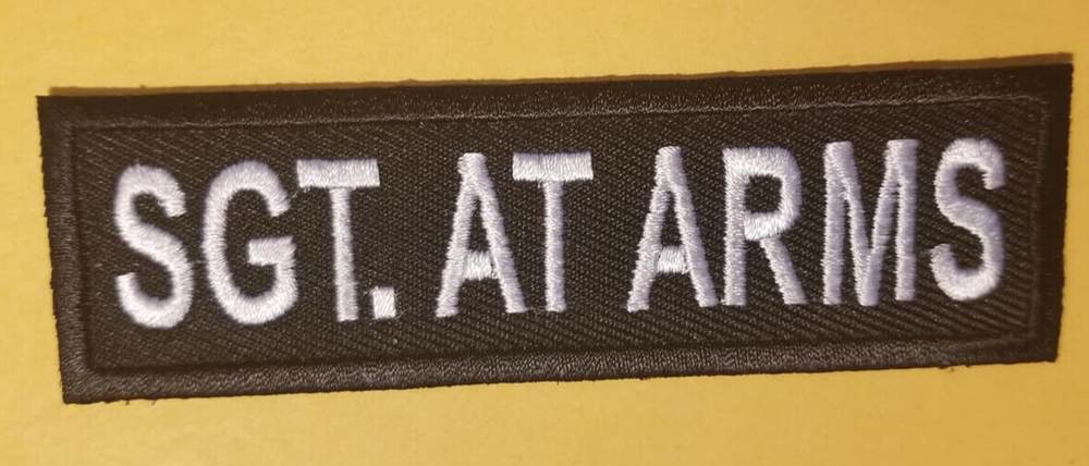SGT. AT ARMS Club Officer Embroidered Patch Worldwide shipping