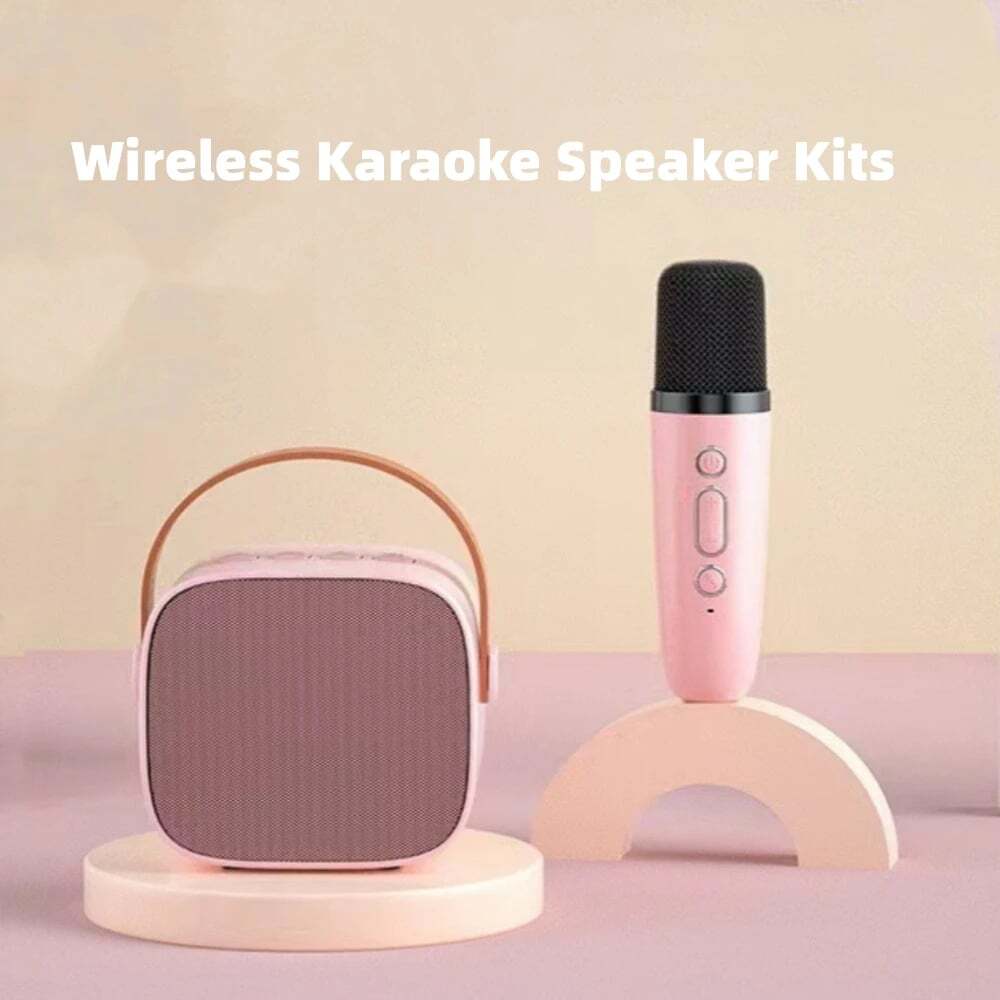 Mini Karaoke Machine Portable Speaker With Wireless Microphones For Kids And