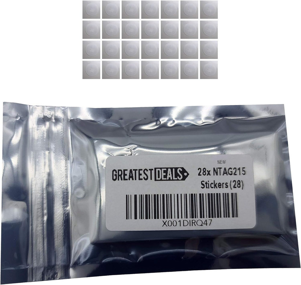 (11X - 100X) NTAG215 NTAG 215 25Mm NFC Stickers Works with Tagmo (Android) and P