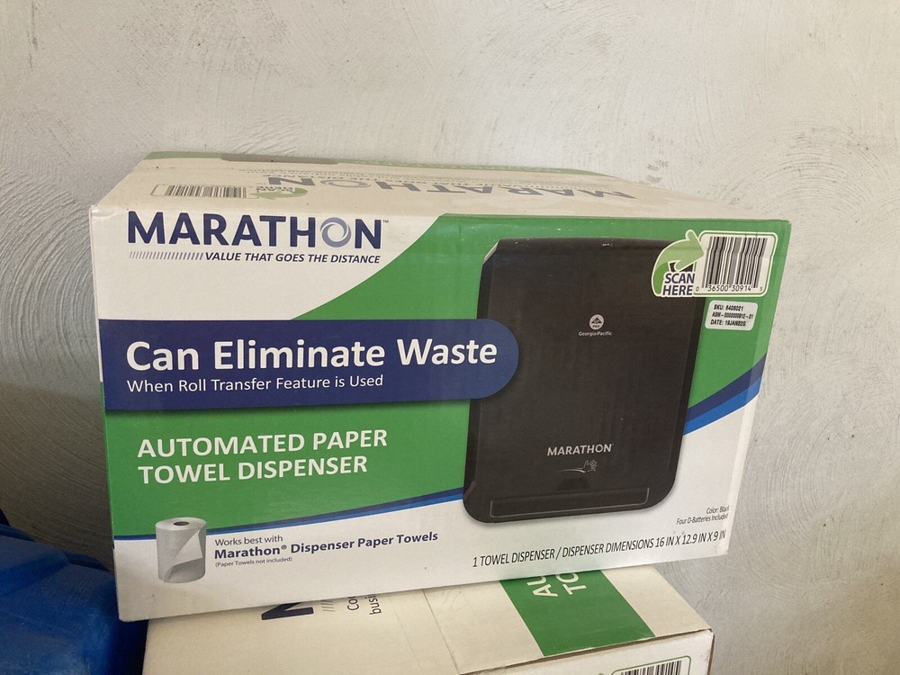 Marathon Automated Hardwound Paper Towel Dispenser Black-image