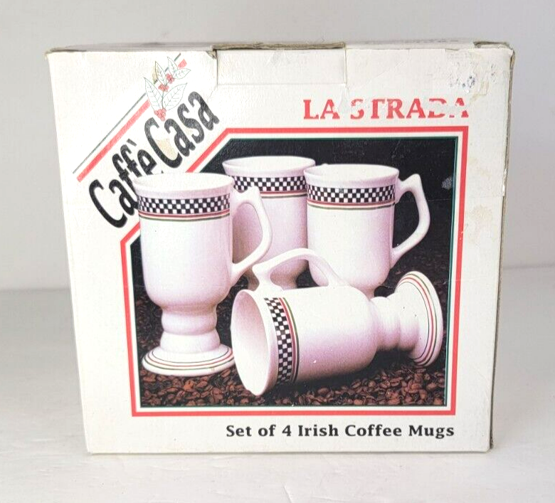 Himark Caffe Casa La Strada Irish/cappuccino Stemmed Coffee Mugs Item#14-5074