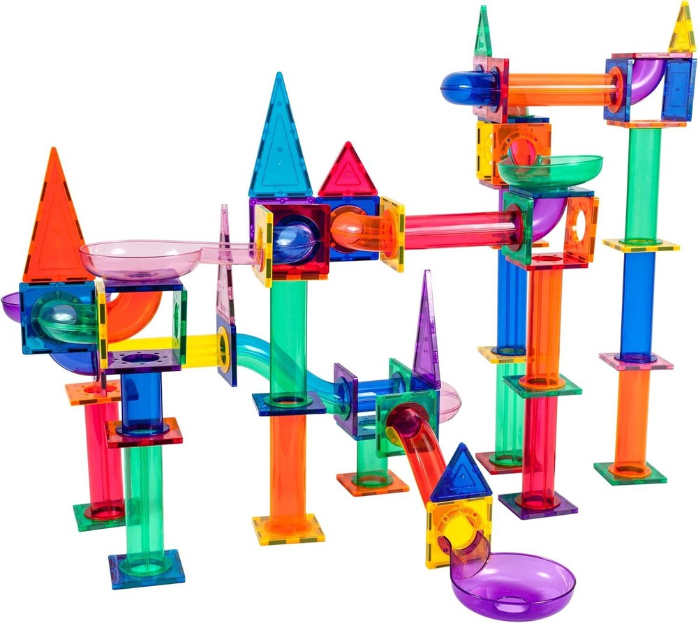 Marble Run 150-Piece Magnetic Tile Race Track Toy Play Set
