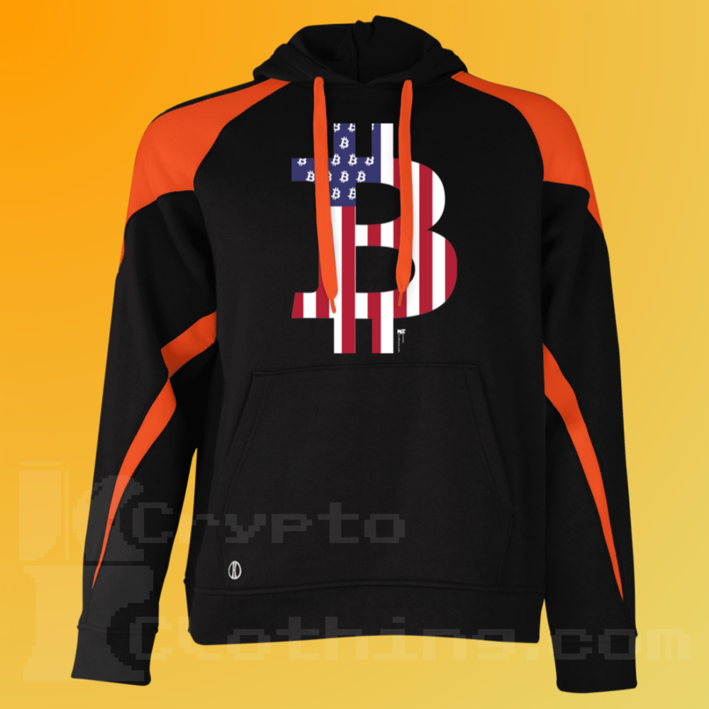 Bitcoin BTC Crypto Cryptocurrency Altcoin HODL Black/Orange Hoodie UPC203-image