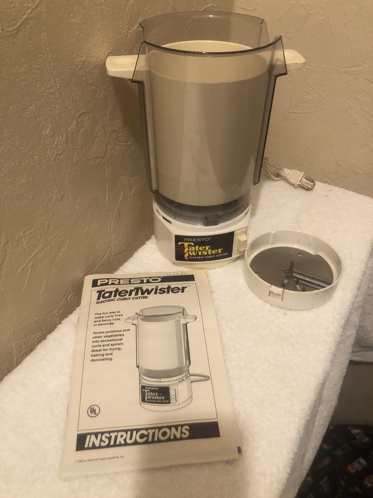 Presto Tater Twister Vintage Electric Curly Fry Cutter with Manual and Recip Included