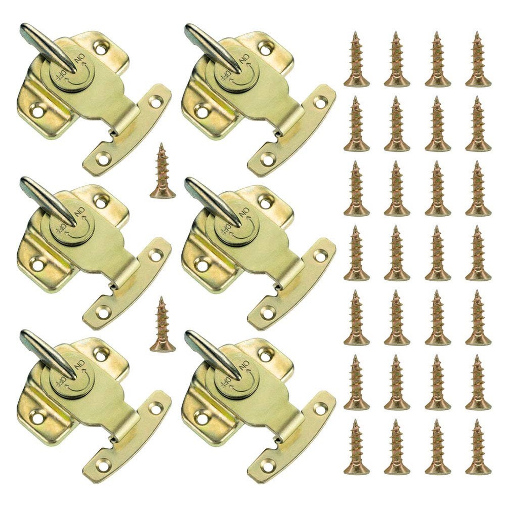6 Pieces Dining Table Locks, Gold Key Lock, Suitable for Table, Cabinet, Draw...